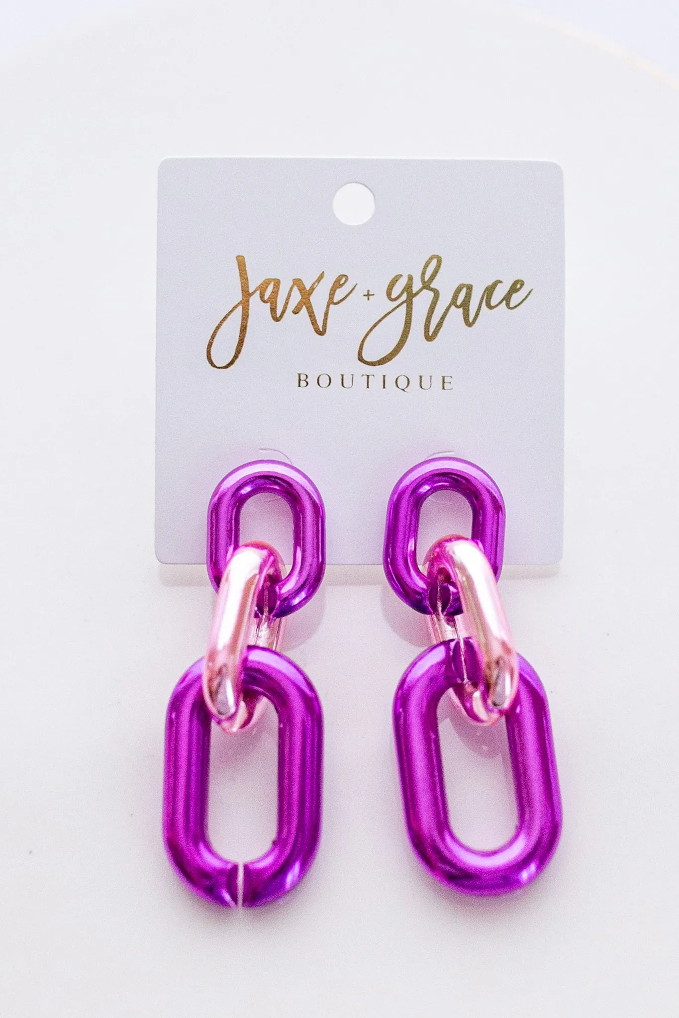Metallic Linked Earrings, VARIOUS