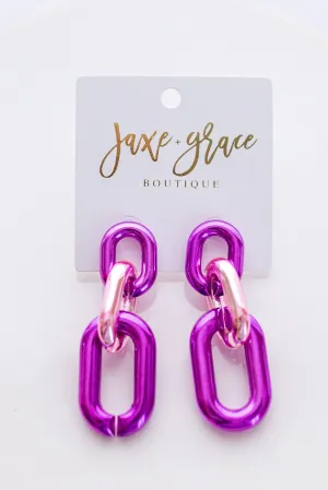 Metallic Linked Earrings, VARIOUS