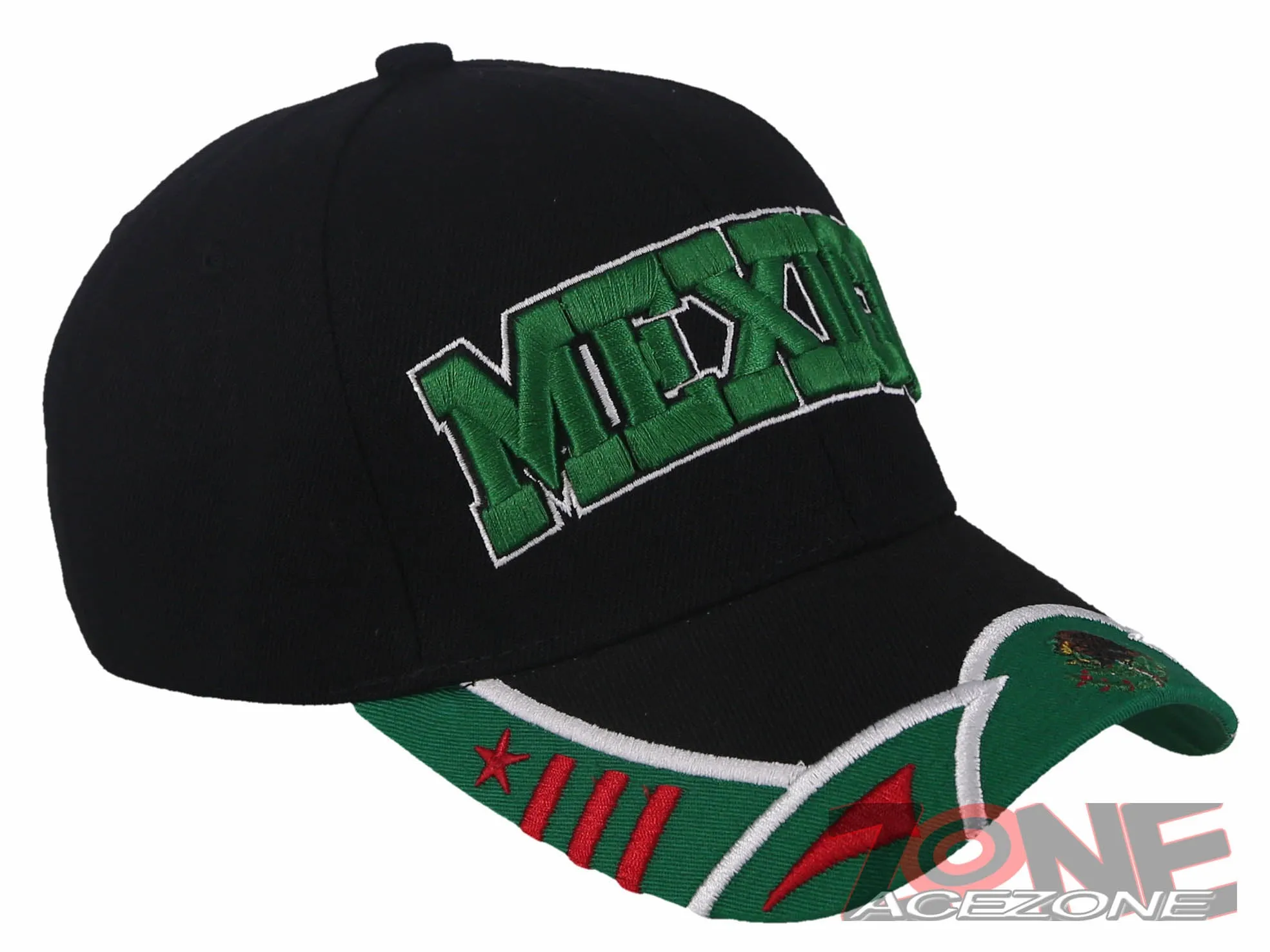 MEXICO MEXICAN BASEBALL CAP HAT BLACK