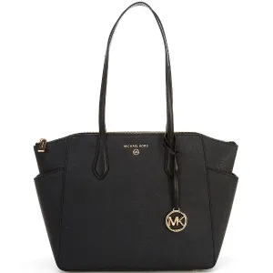 Michael Kors Marilyn Medium Logo Tote Bag In Black - 30S2G6AT2B