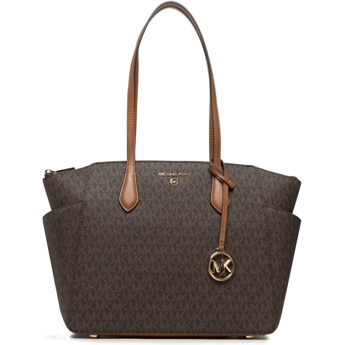 Michael Kors Marilyn Medium Logo Tote Bag In Brown/Acorn - 30S2G6AT2B