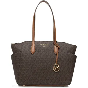 Michael Kors Marilyn Medium Logo Tote Bag In Brown/Acorn - 30S2G6AT2B