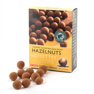 Milk Chocolate Covered and Cocoa Dusted Hazelnuts