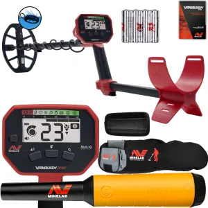 Minelab VANQUISH 340 Detector w/ Pro-Find 20 Pinpointer, Carry Bag, Finds Pouch