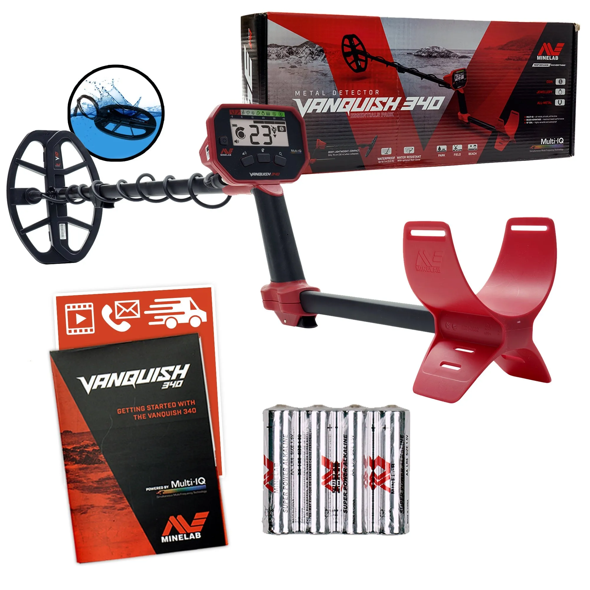 Minelab VANQUISH 340 Metal Detector with Pro-Find 40