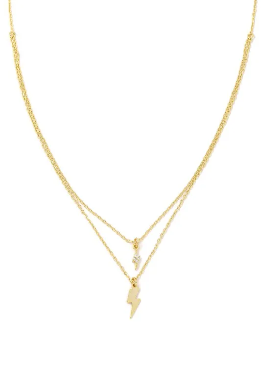 Mini Lightening Bolt Layered Necklace