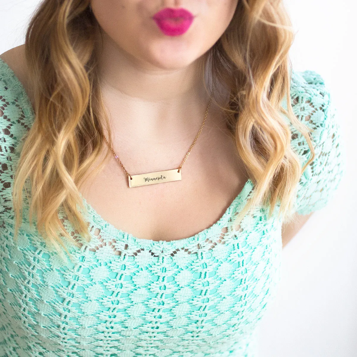 Minnesota Gold / Silver Bar Necklace