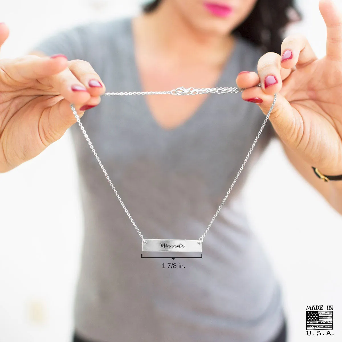 Minnesota Gold / Silver Bar Necklace