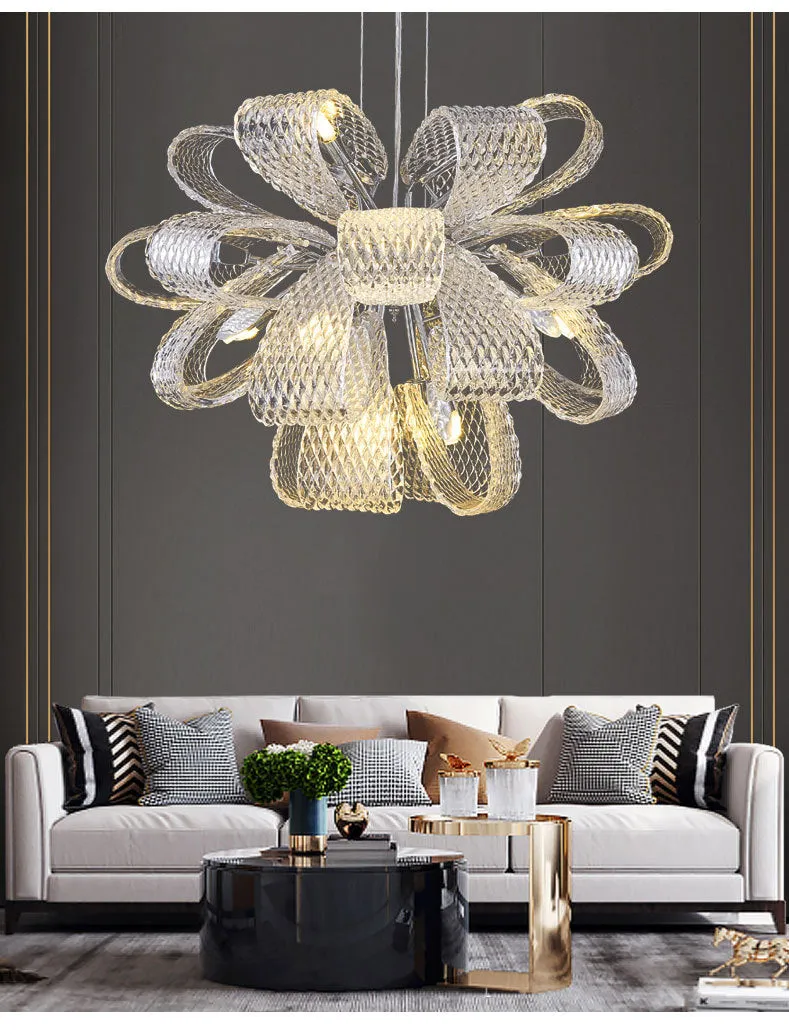 Modern Round Glass Chandelier