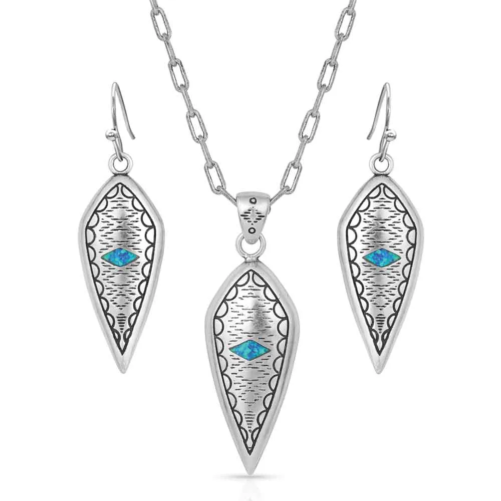 Montana Silversmith Beholder's Eye Scalloped Opal Jewelry Set