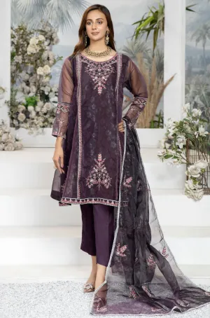 MOP-07 EMBROIDERED EMBOSS ORGANZA 2 PC
