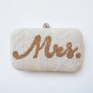 Mrs. Beaded Clutch Handbag