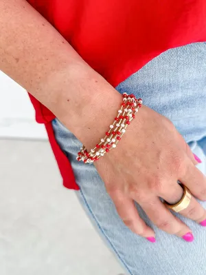 Mulberry Beaded Stretch Stack