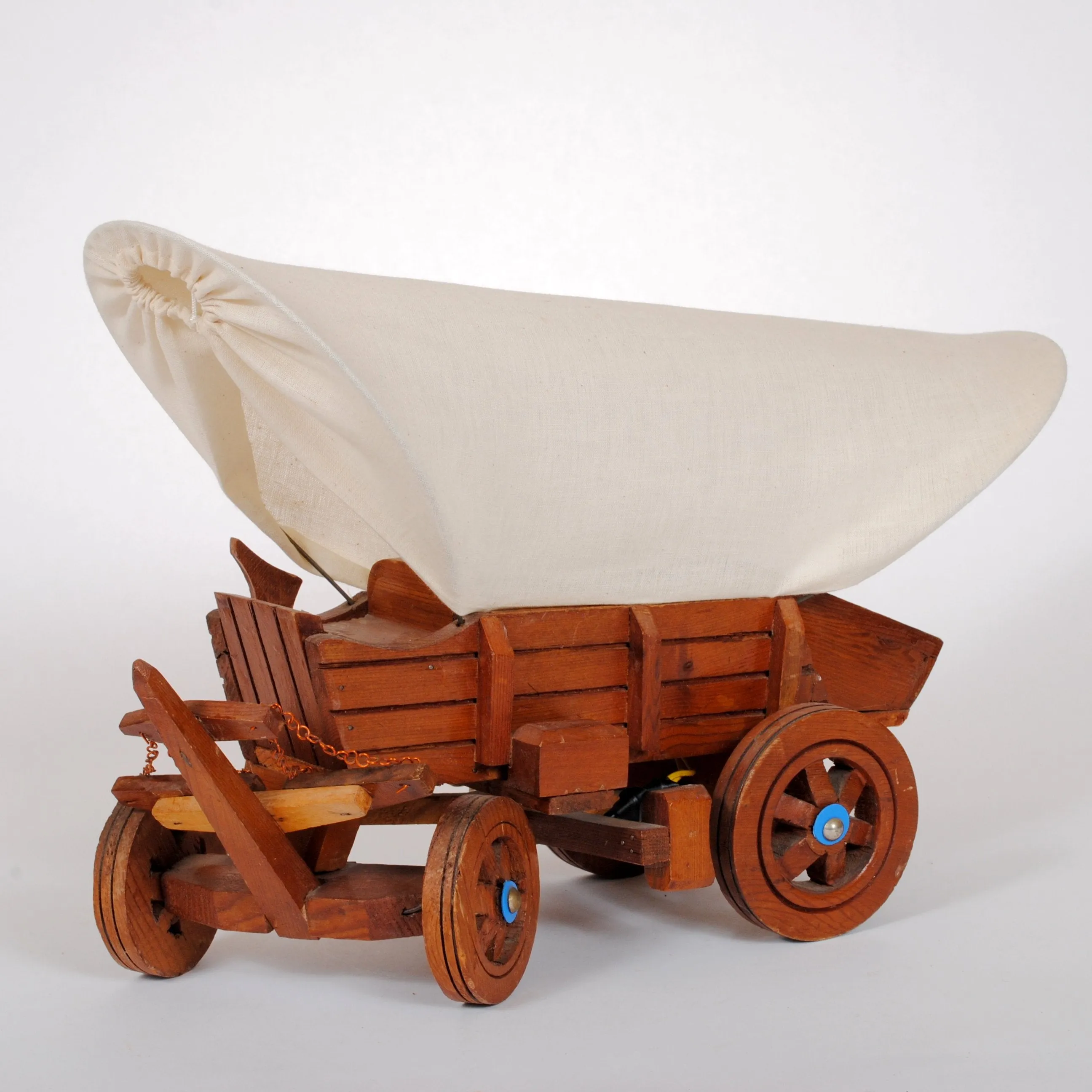 Muslin Covered Wagon Vintage Lamp