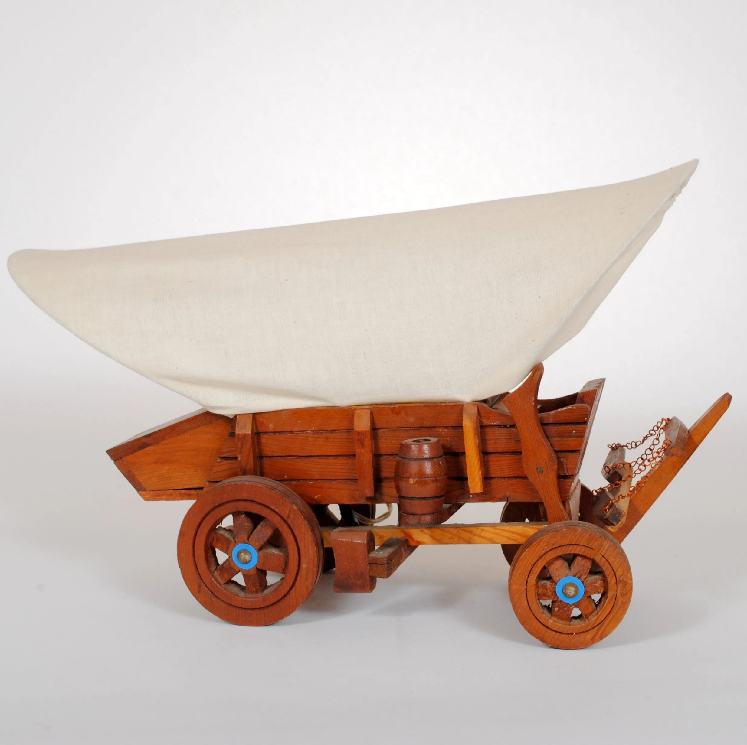 Muslin Covered Wagon Vintage Lamp