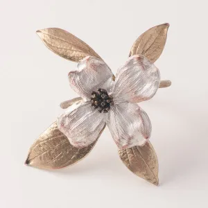 Napkin Ring Dogwood Set/4