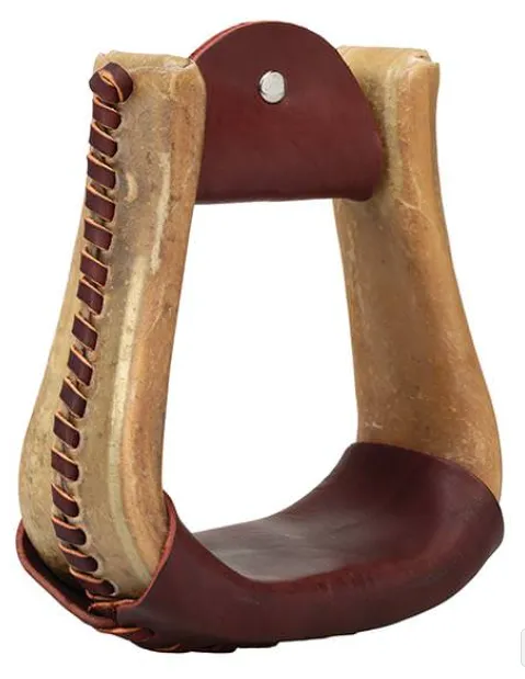 NATURAL RAWHIDE COVERED STIRRUPS