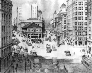 NEW YORK Herald Square Drawing  4185