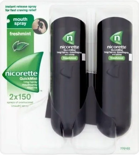 Nicorette QuickMist Freshmint Mouthspray Duo 1mg 2 x 150d Sprays