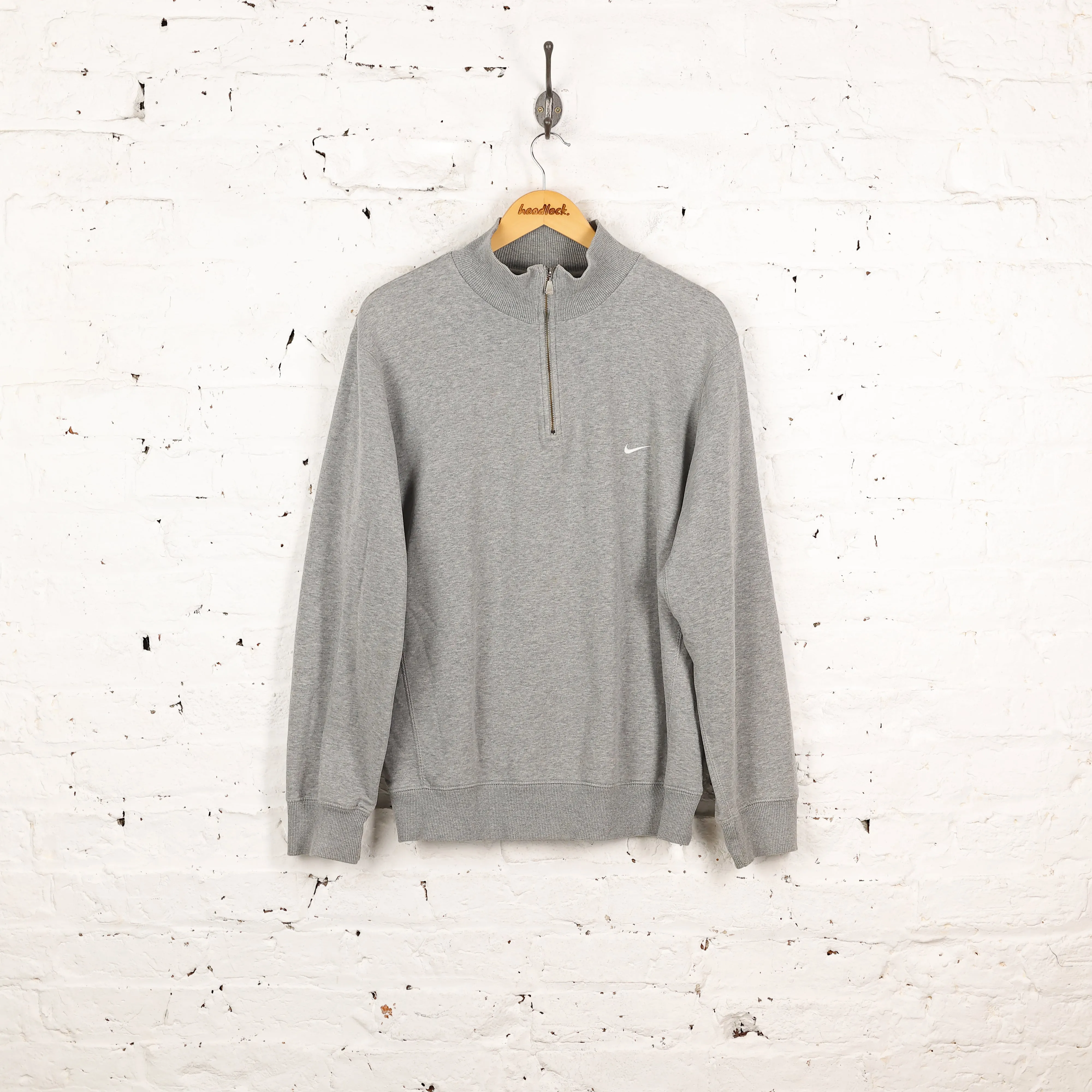 Nike 1/4 Zip Sweatshirt - Grey - L