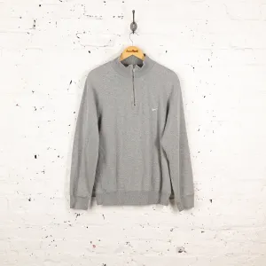 Nike 1/4 Zip Sweatshirt - Grey - L