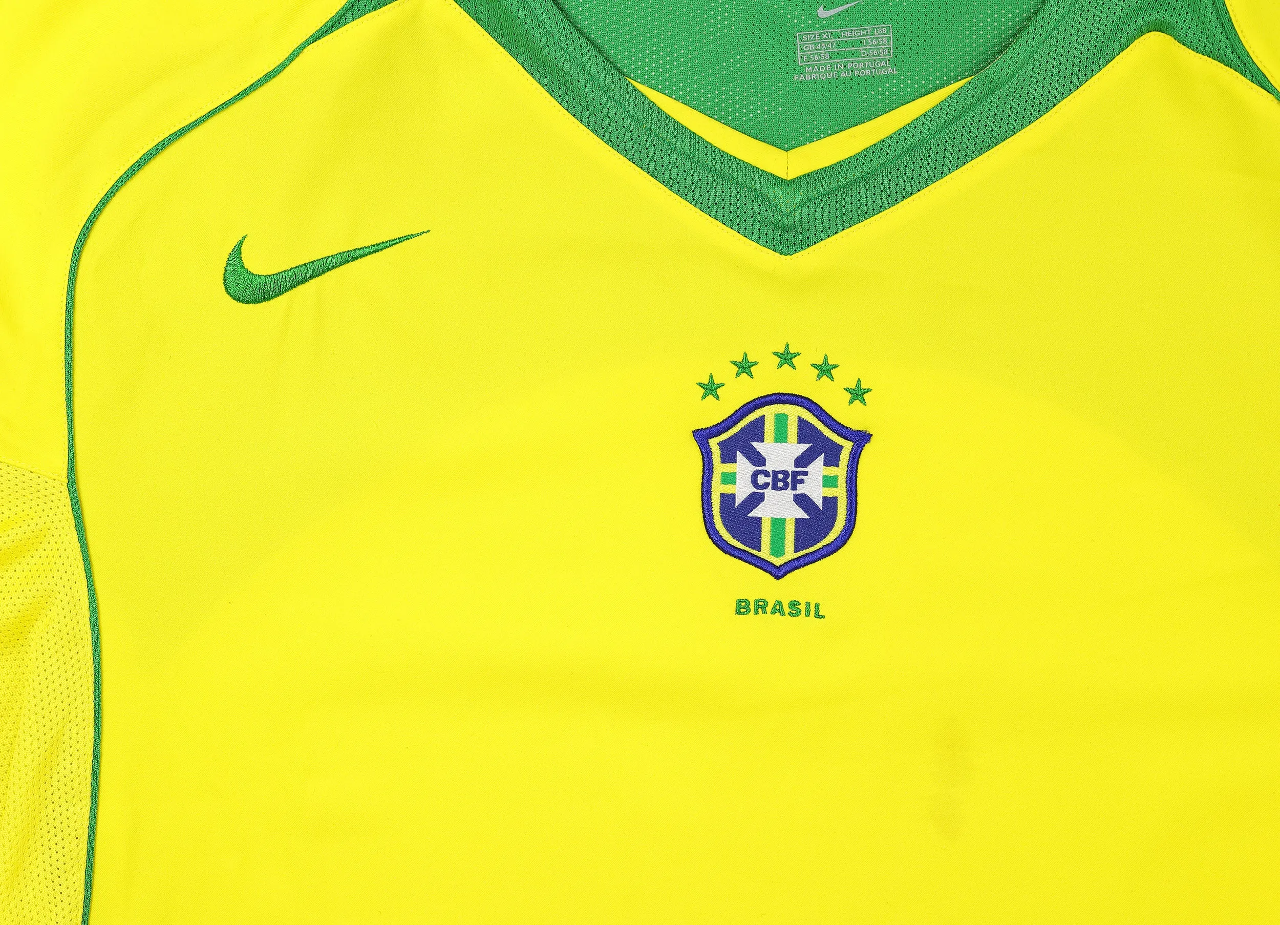 Nike Brazil 2004 Home Football Shirt - Yellow - XL
