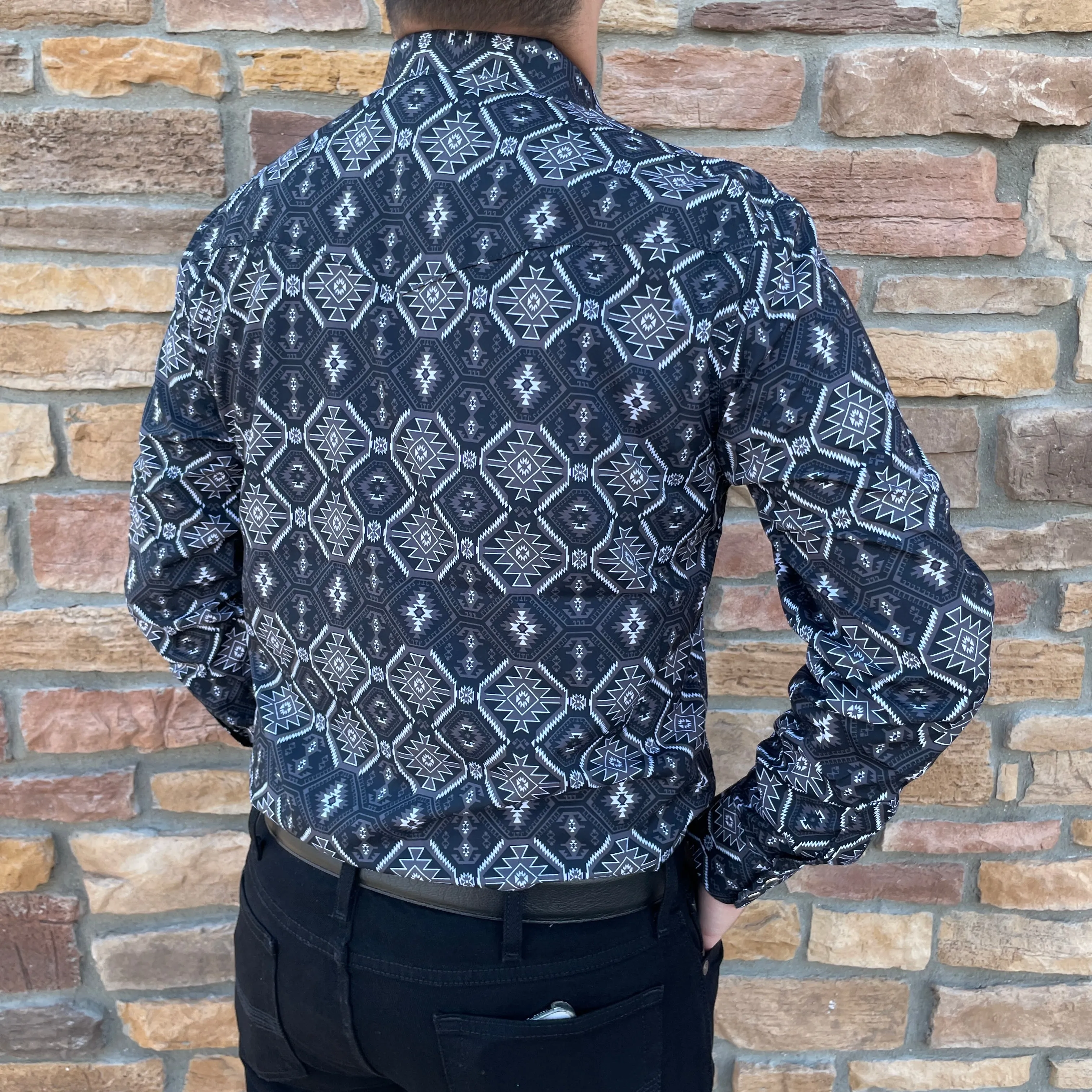 Niko Aztec Black Shirt