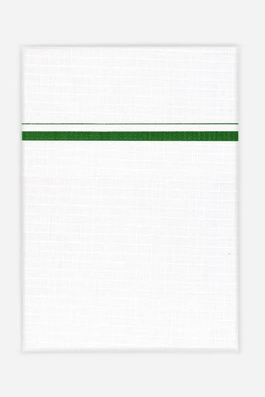 Nikon - Dark Green Single Layered Dhoti For Men | Uathayam