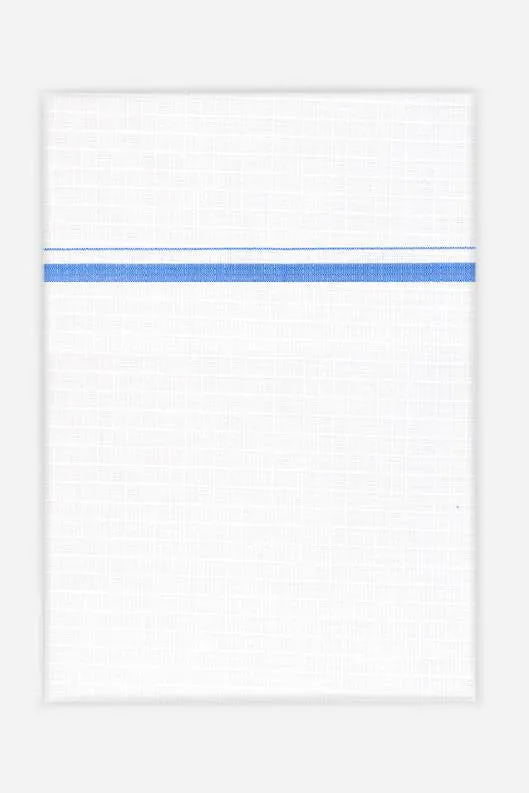 Nikon - Ocean Blue Single Layered Dhoti For Men | Uathayam