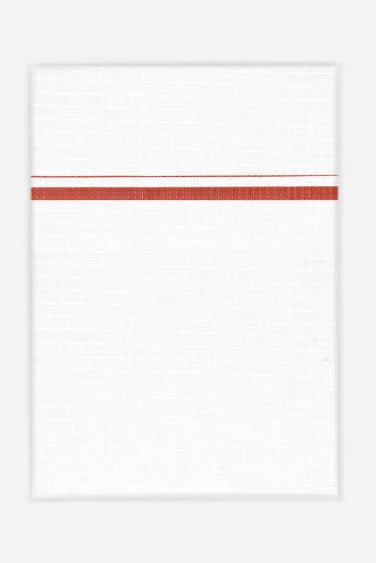 Nikon - Red Single Layered Dhoti For Men | Uathayam