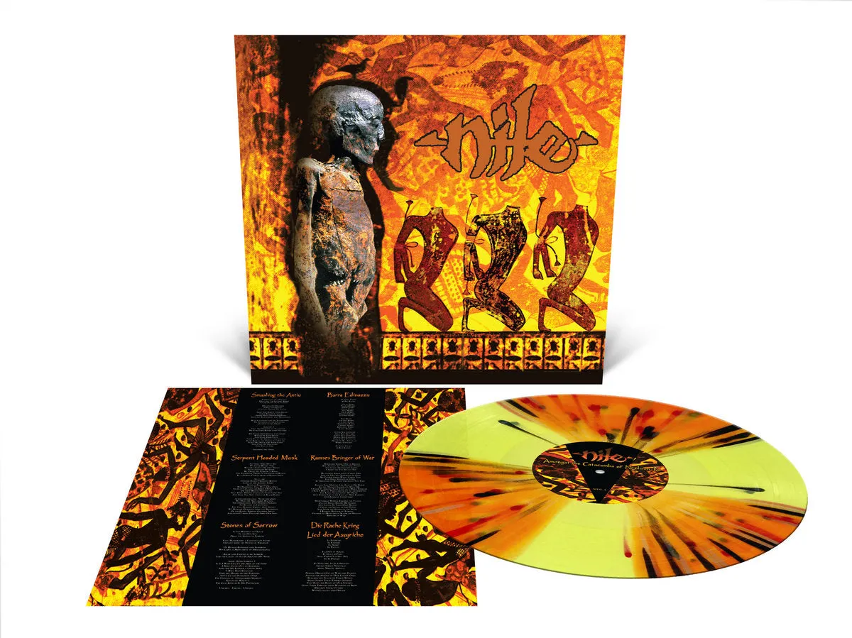 NILE - 1998 - Amongst The Catacombs Of Nephren-ka LP HIGHLIGHTER YELLOW VINYL (2023 Reissue)