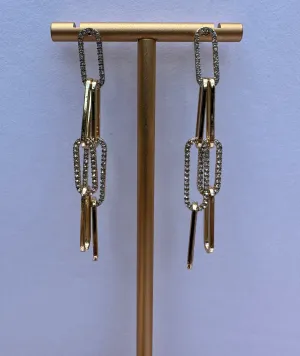 No Holding Chain Earrings GOLD