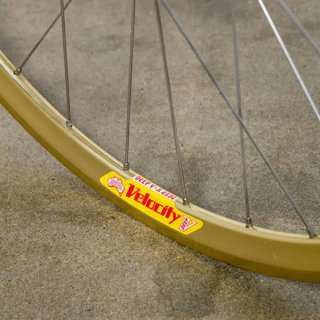 NOS TUBULAR Gold Velocity Deep V Track Wheel - Front
