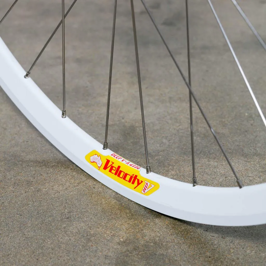 NOS White Velocity Deep V Track Wheel - Rear