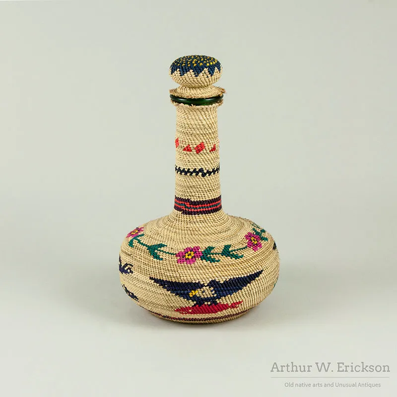 Nuu-chah-nulth Basketry Bottle by Mable Taylor