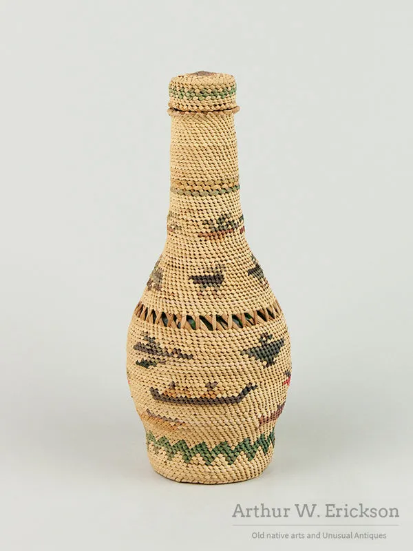 Nuu-Chah-Nulth Basketry Covered Bottle