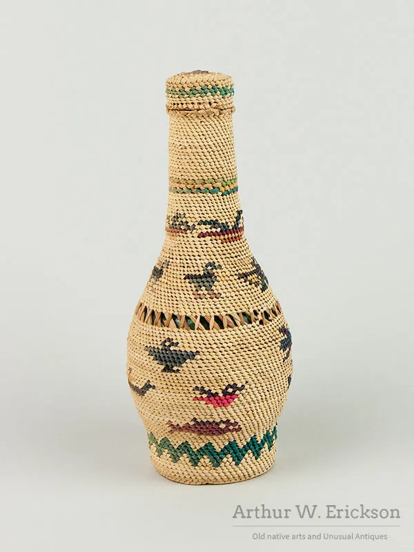 Nuu-Chah-Nulth Basketry Covered Bottle