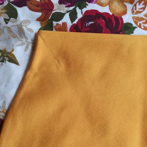 NWT HONEY Yellow Bandage Knit Gold Pencil Slip on Skirt by WOW Couture