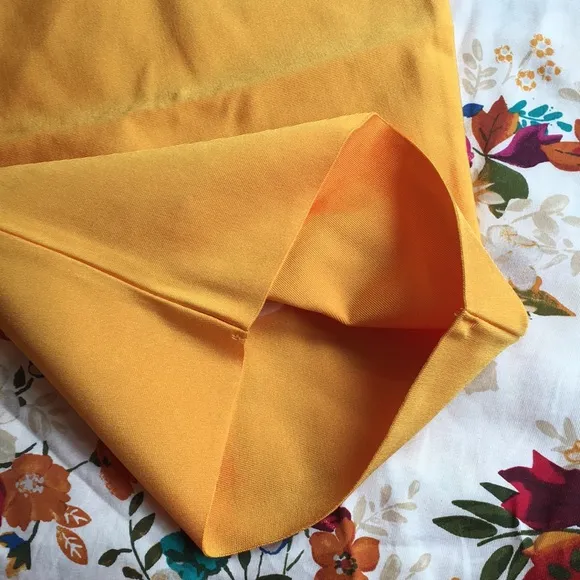 NWT HONEY Yellow Bandage Knit Gold Pencil Slip on Skirt by WOW Couture