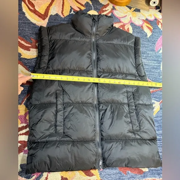 NWT RD Style BRAND Puffer Vest OVERSIZED black pockets zipper layering XS M L
