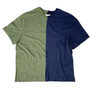 Olive/Navy Split Boxy Tee