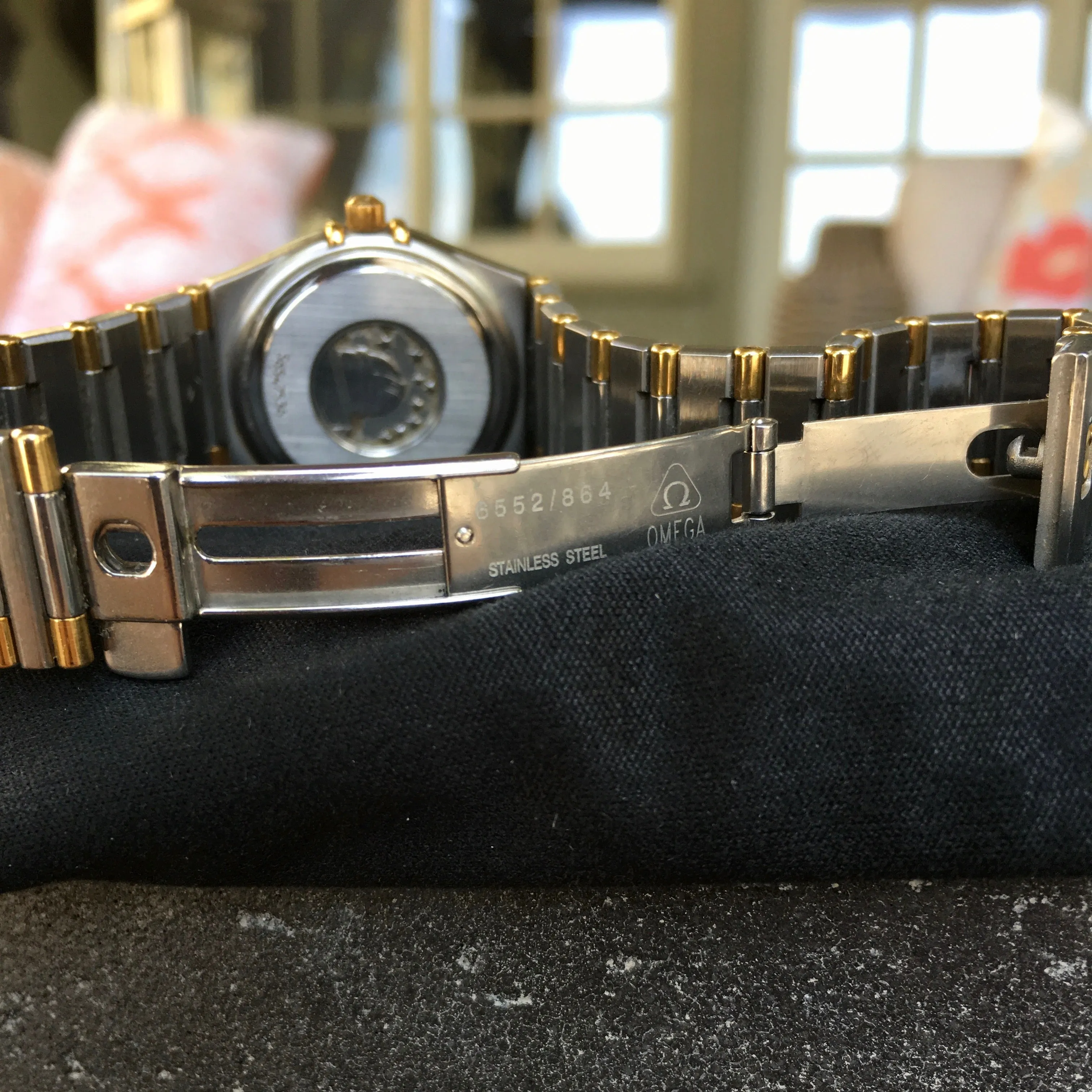 Omega Constellation Ladies Two Tone Steel Gold Champagne Quartz 25mm Wristwatch
