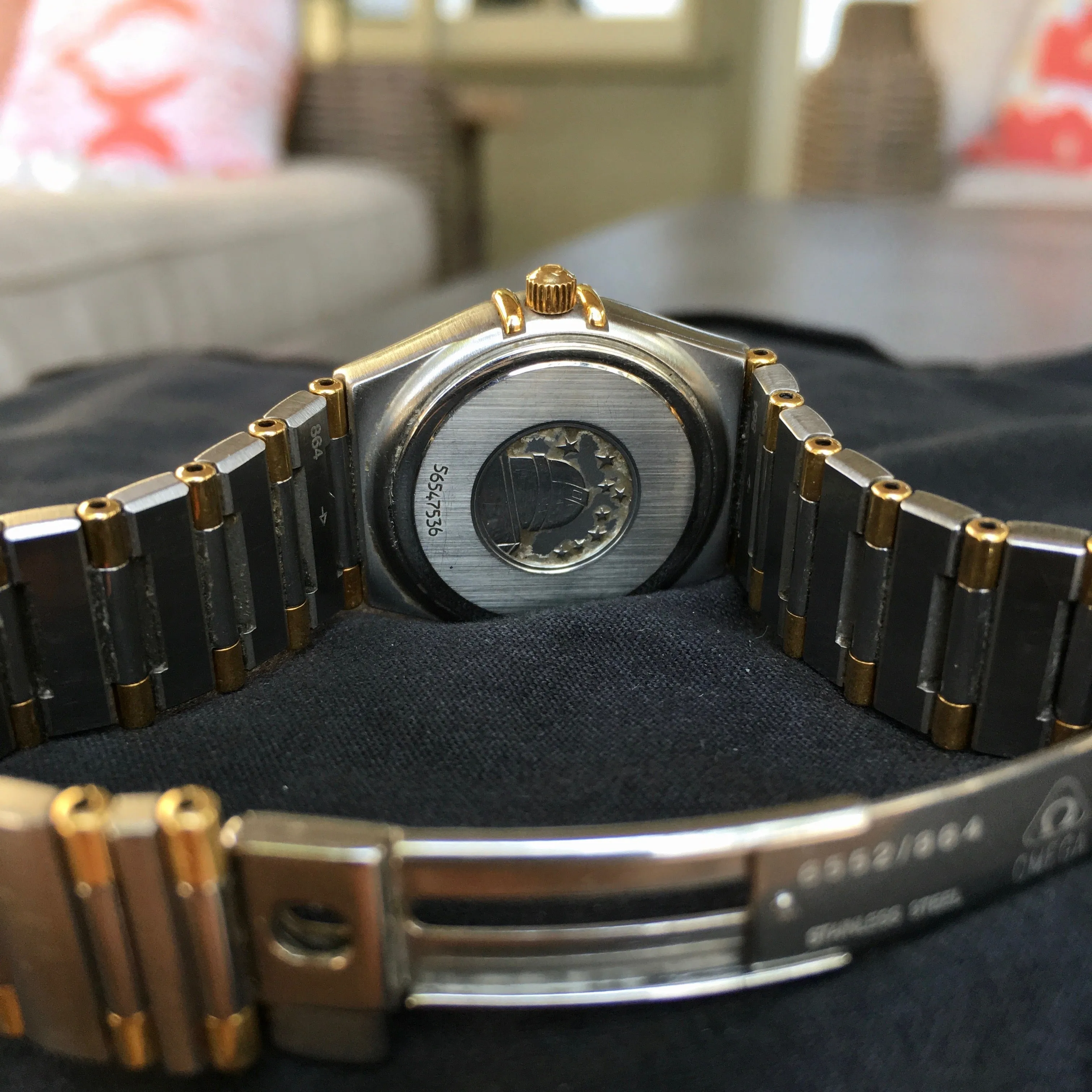 Omega Constellation Ladies Two Tone Steel Gold Champagne Quartz 25mm Wristwatch