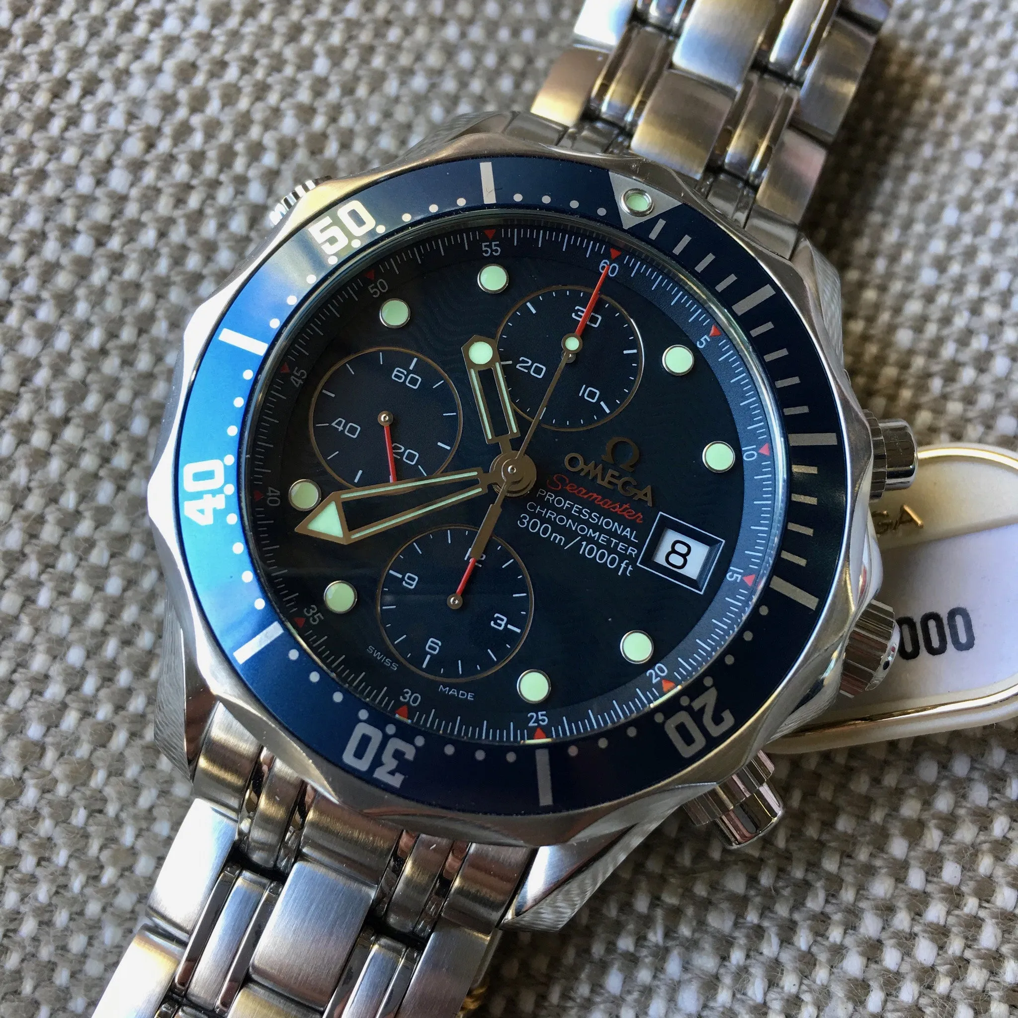 Omega Seamaster 2225.80 Professional Chronograph James Bond Full Set Watch