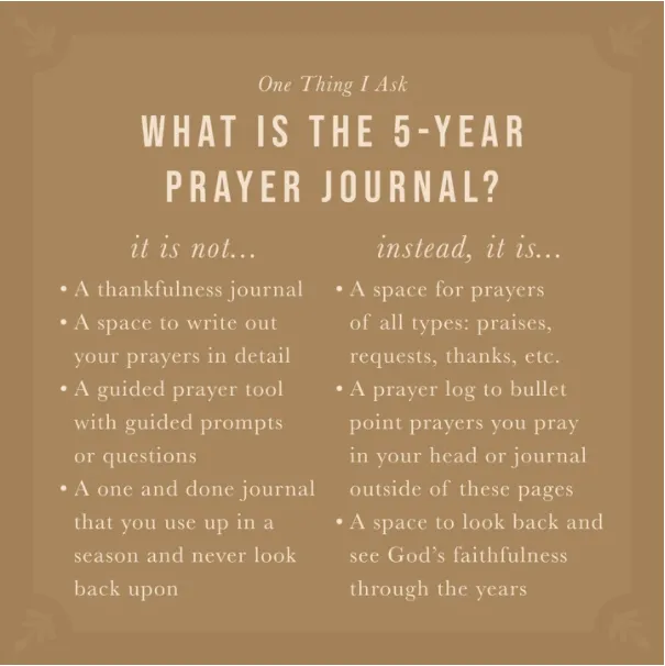 One Thing I Ask 5-Year Prayer Journal: Stockholm Theme