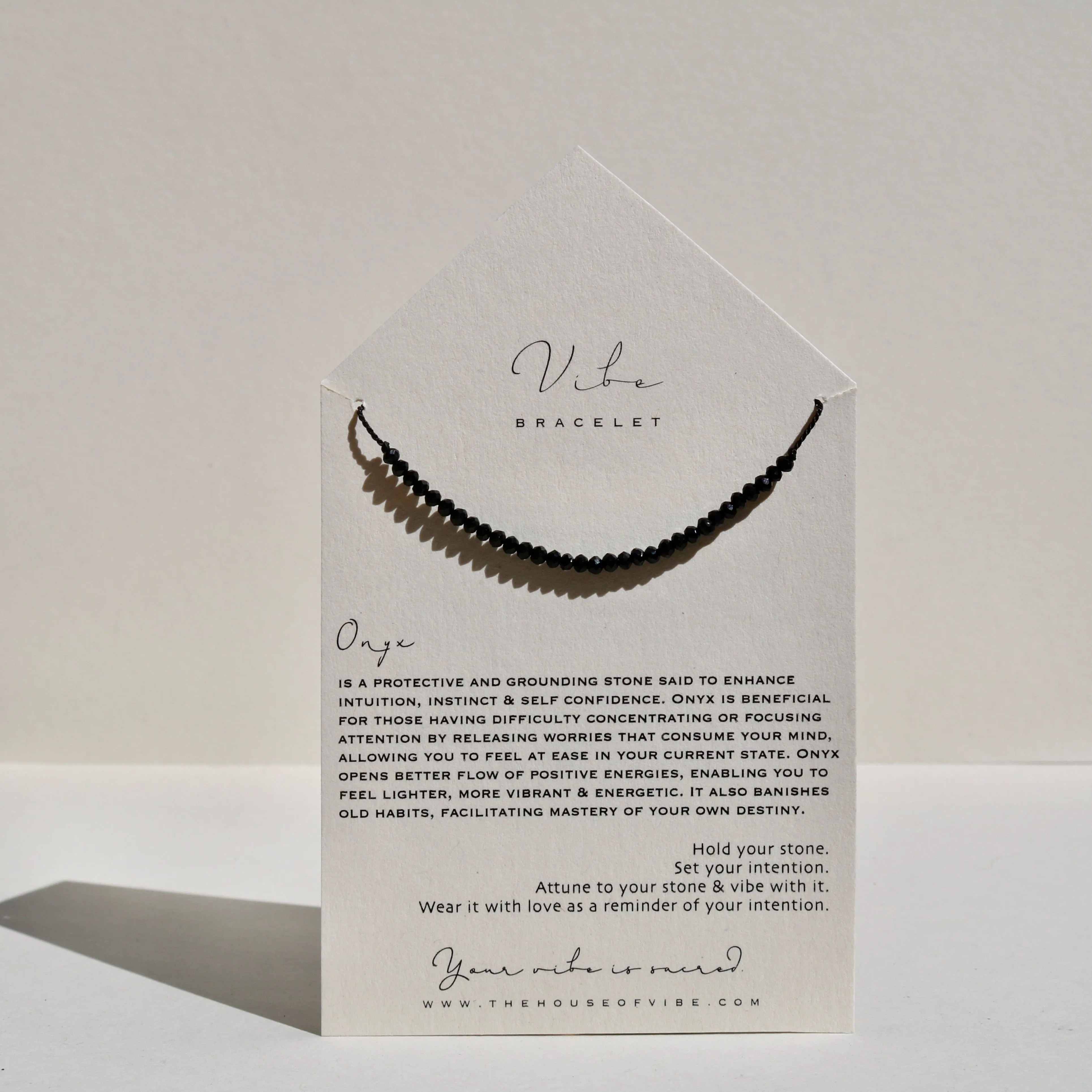 ONYX BEADED BRACELET