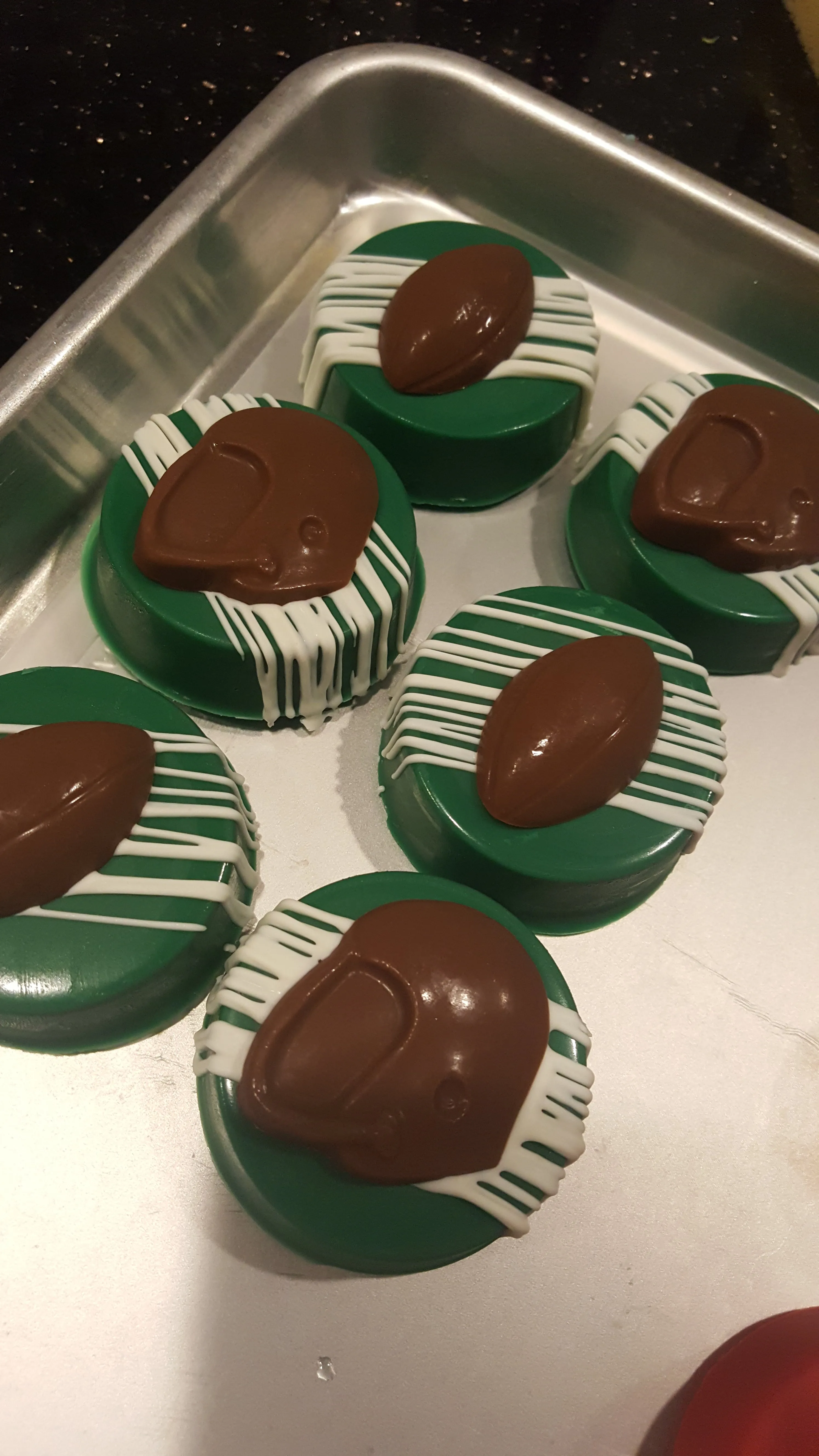 Oreo Cookies - Chocolate Covered/Dipped (Football)