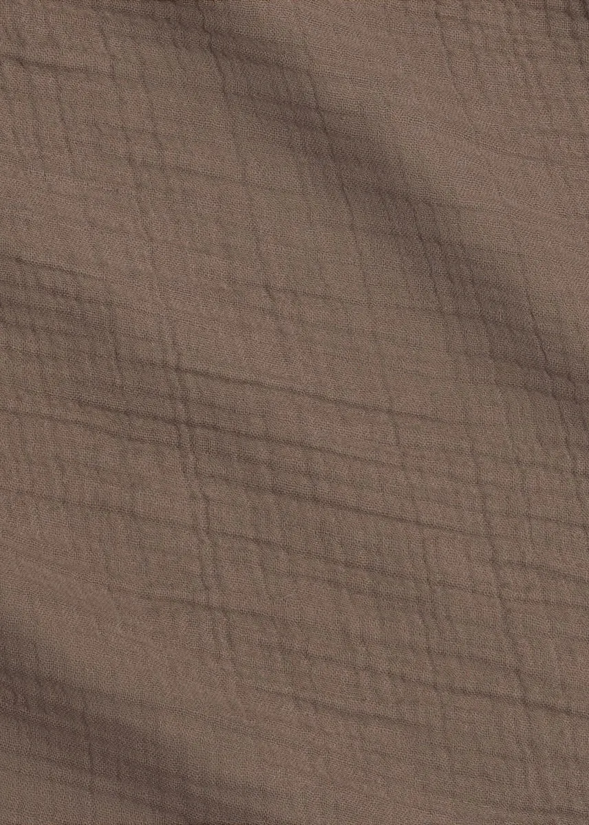 Organic Baby Muslin Swaddle Blanket - Taupe