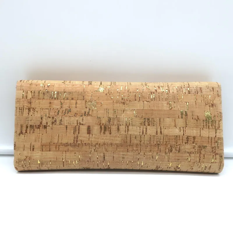 Oscar de la Renta Beaded Metallic Cork Clutch Chain Strap Small Shoulder Bag