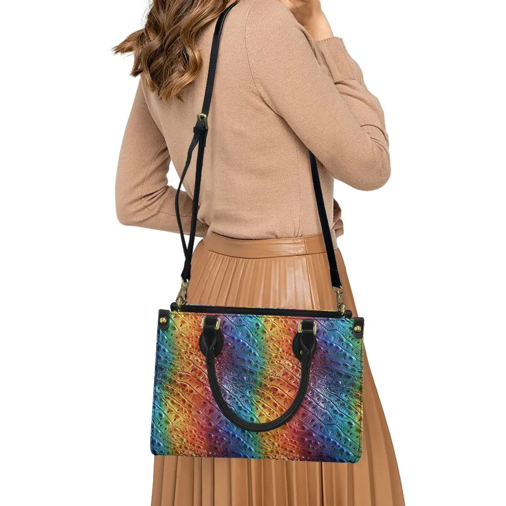 Ostrich Rainbow Pride Women's PU leather twill handbag